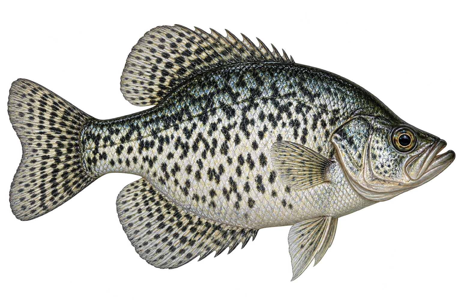 Black Crappie illustration